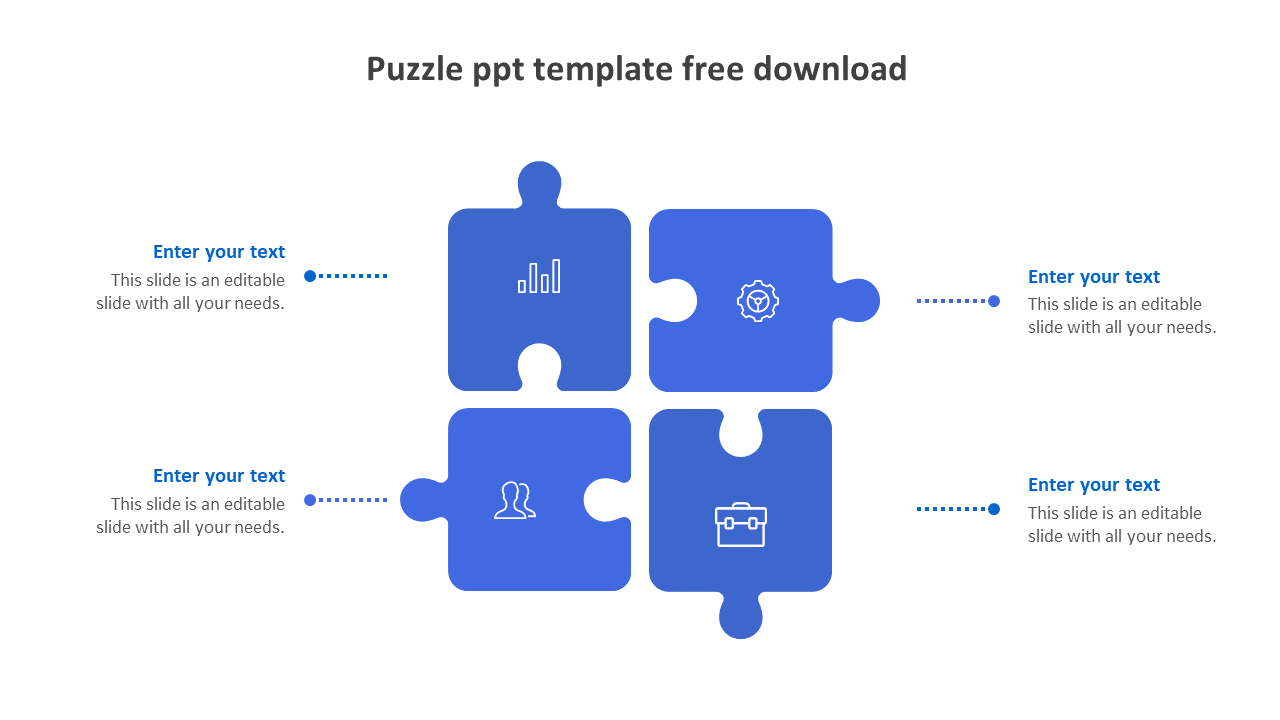 Free - Creative Puzzle PPT Template Free Download